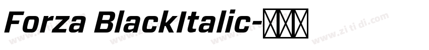 Forza BlackItalic字体转换